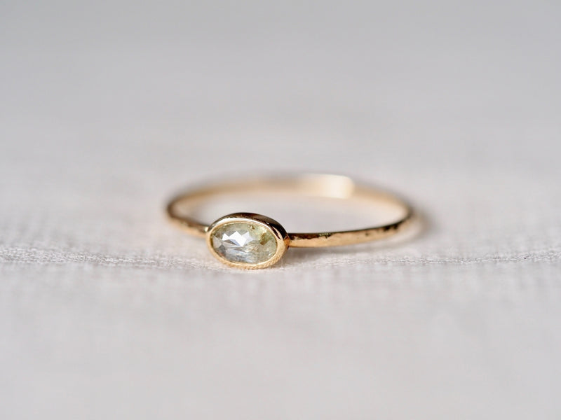 Silver Mint Diamond Ring