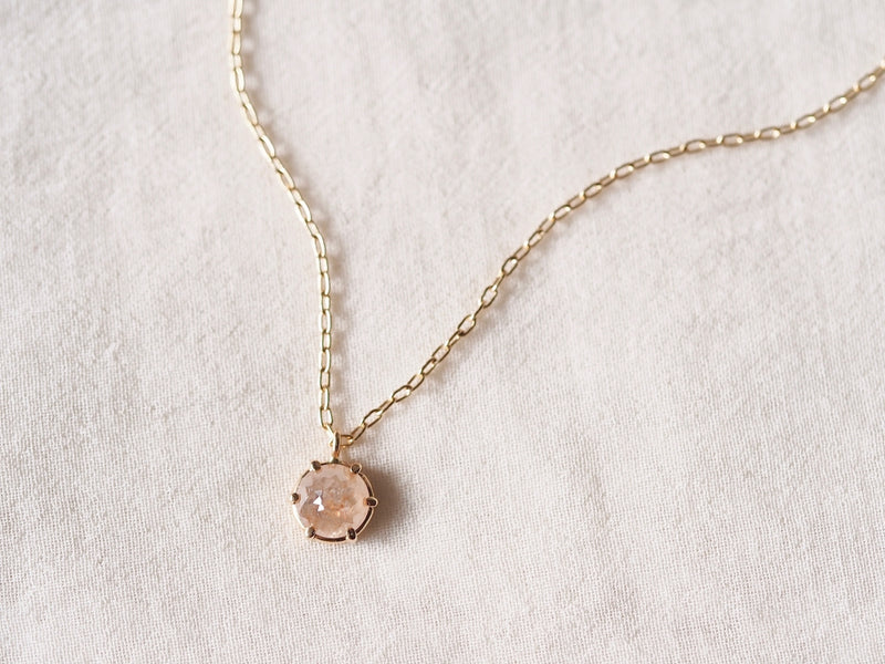 Pink Marble Diamond Necklace
