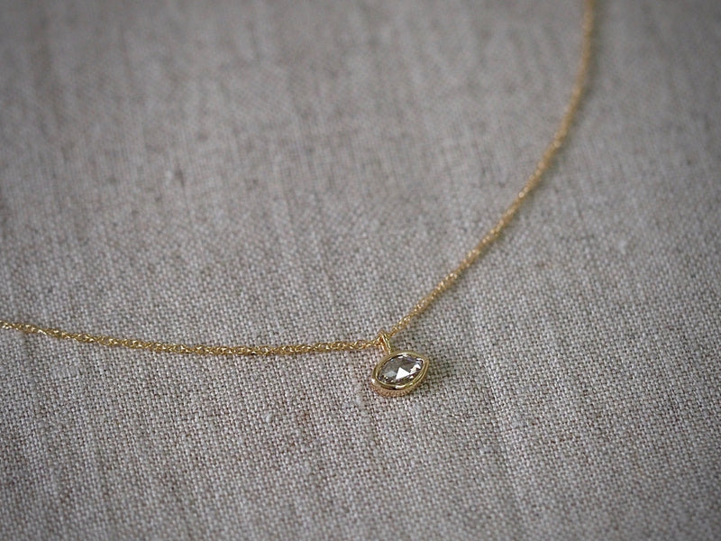 Rose Cut Marquis Diamond Necklace