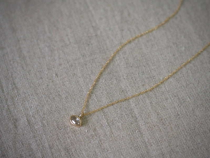 Rose Cut Marquis Diamond Necklace