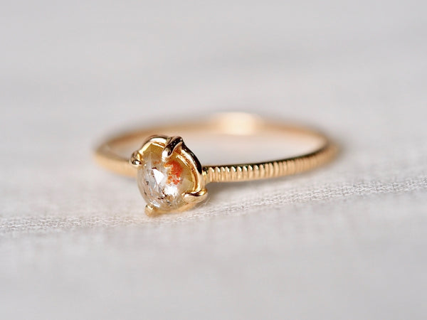 Anemone Drop Diamond Ring