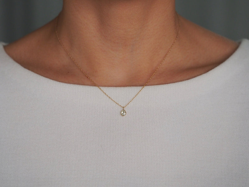 Aqua Drop Diamond Necklace 01