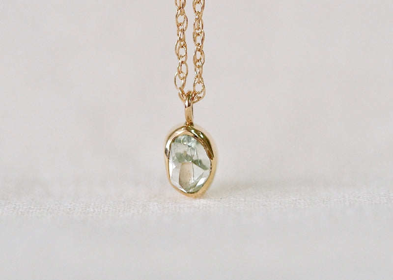 Aqua Drop Diamond Necklace 06