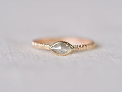 Silver Marquis Diamond Ring