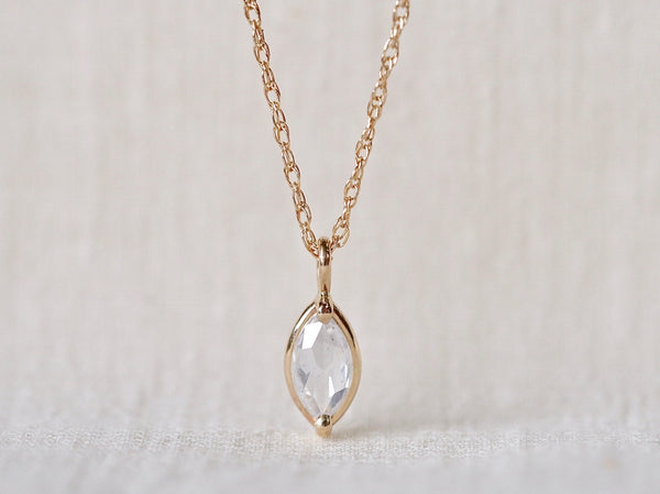 White Marquise Diamond Necklace