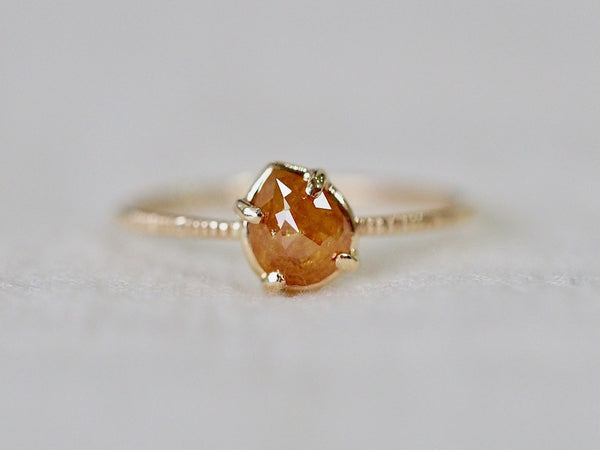 Apricot Jam Drop Diamond Ring