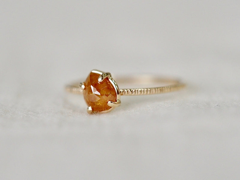 Apricot Jam Drop Diamond Ring
