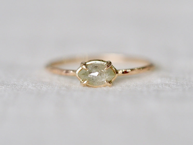 Beach Glass Diamond Ring