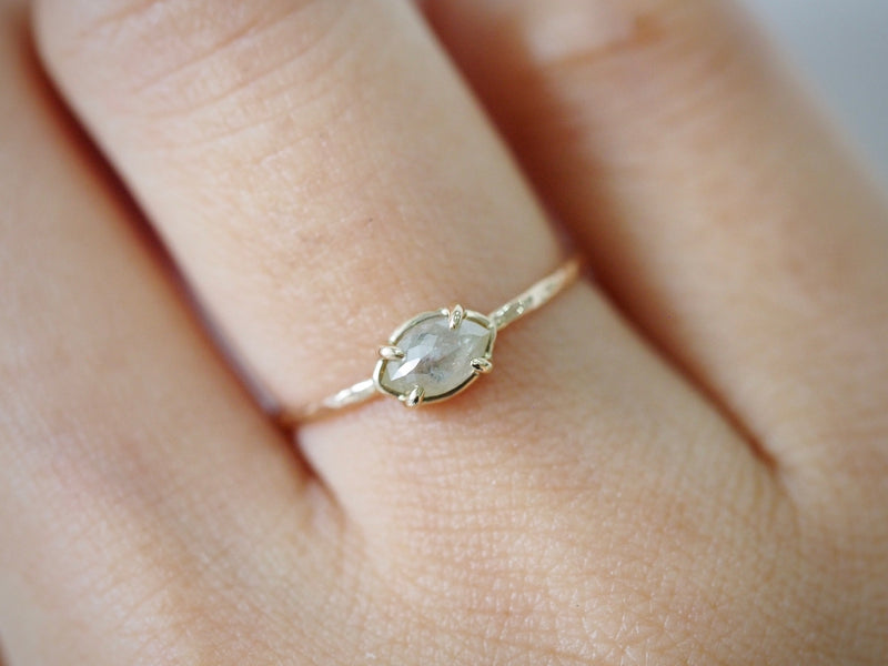 Beach Glass Diamond Ring