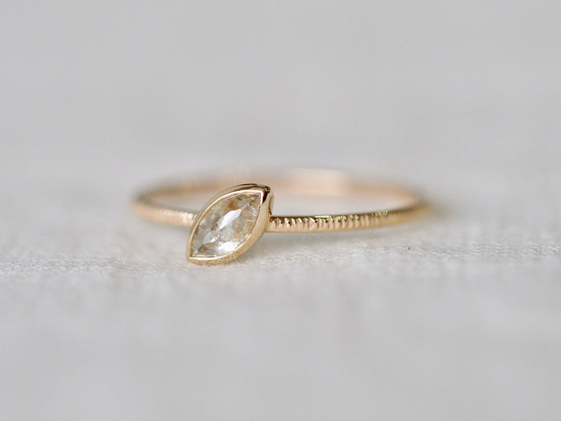 Feather Diamond Ring