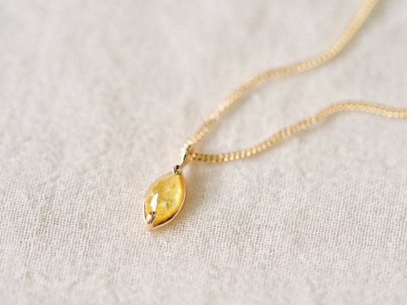 Yellow Petal Diamond Necklace