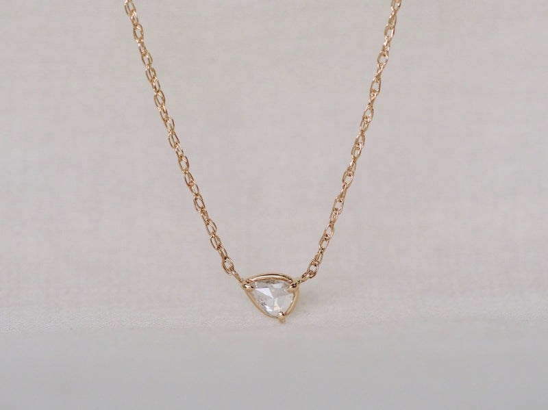 Drop Rose Diamond Necklace