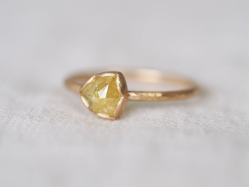 Yellow Pinwheel Diamond Ring