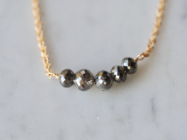 gentle love necklace black diamonds