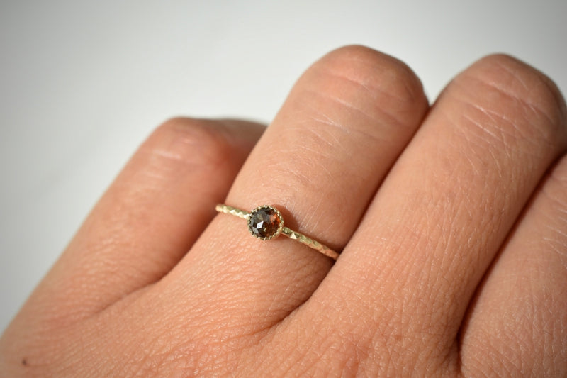 Acorn Brown Diamond Ring