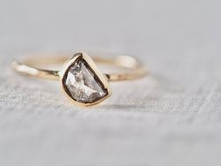 Moon shadow diamond ring