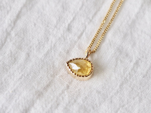 Sunshine drop diamond necklace
