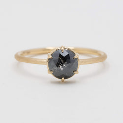 Hexagon Black Diamond Ring
