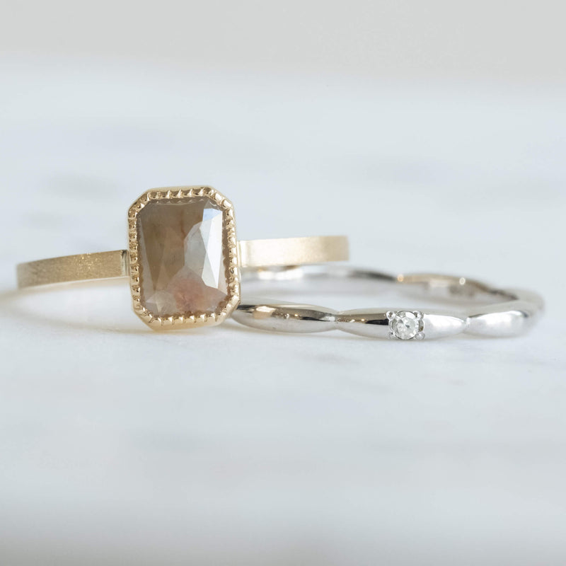 Grey & Pink Diamond Ring