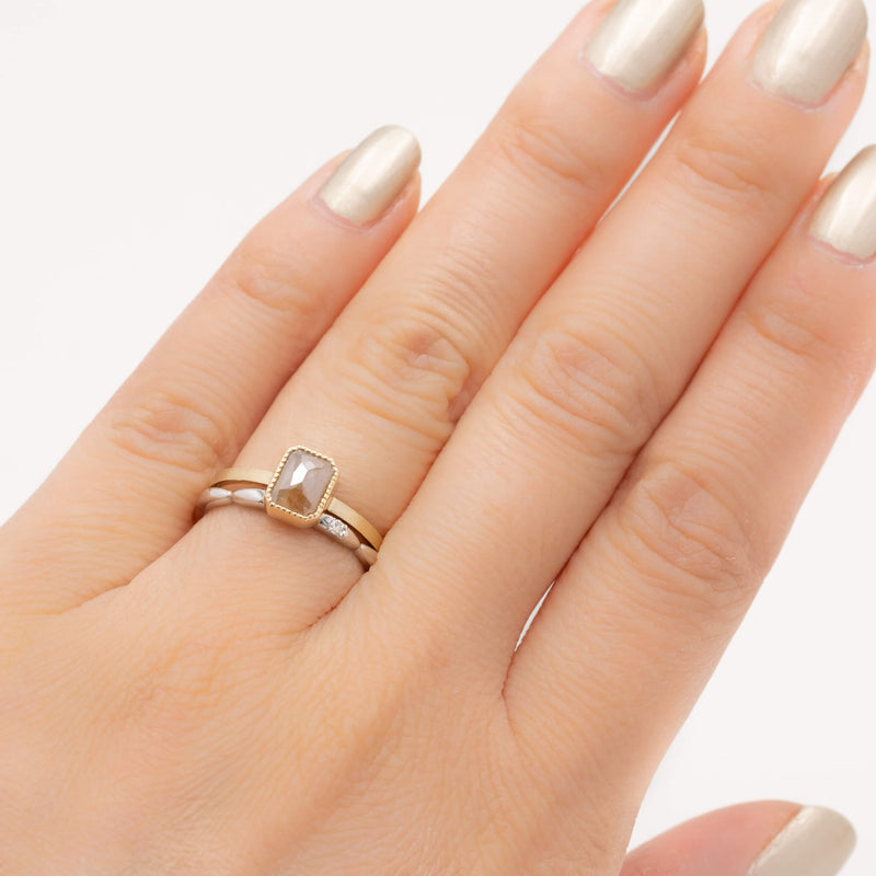 Grey & Pink Diamond Ring