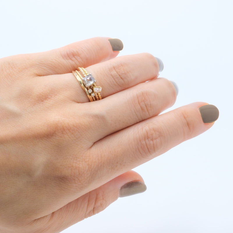 Stella Diamond Twist Ring Rectangle