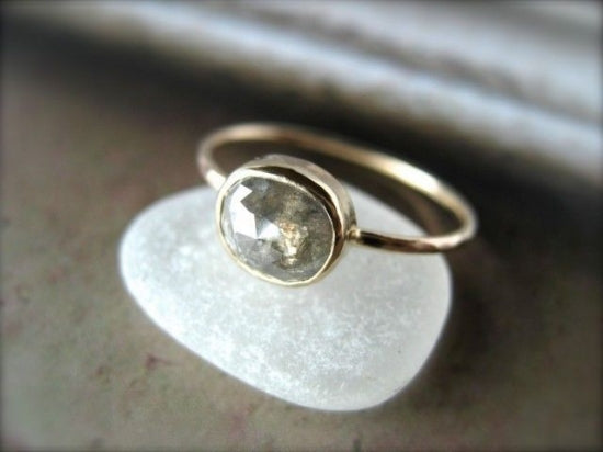 Translucent Gray Diamond Ring