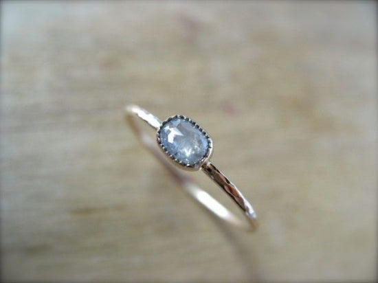 Baby Oval Diamond Ring