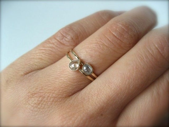 Baby Oval Diamond Ring