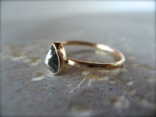 Inclusion Silver Diamond Ring