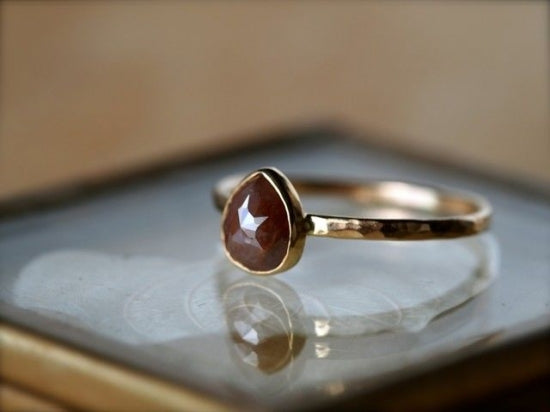 Russet Brown Diamond Ring