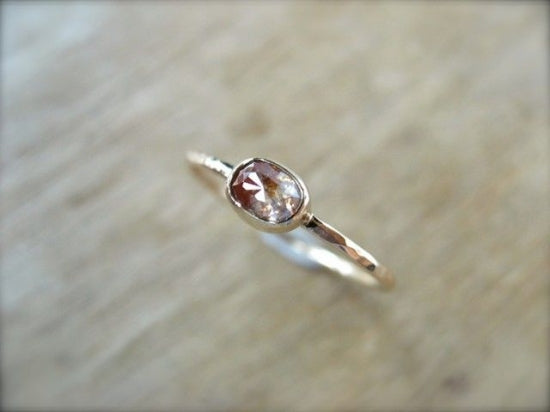 Bi-color Oval Diamond Ring