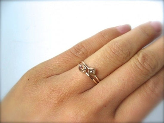 Bi-color Oval Diamond Ring