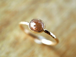 Toffee Oval Diamond ring