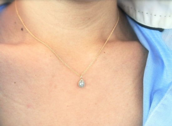 Ice Tear Drop Diamond Necklace