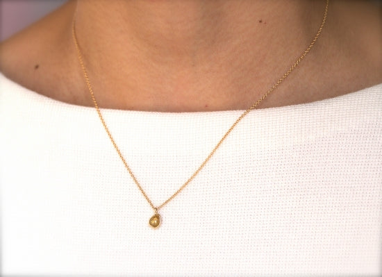 Petal Of Sun Diamond Necklace