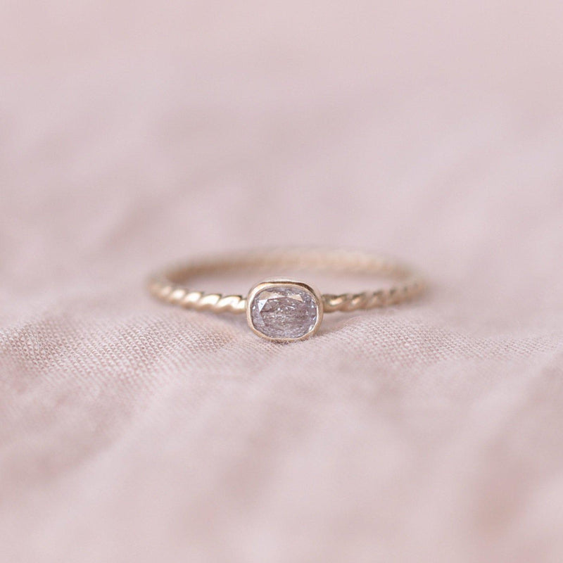 Lavender diamond ring