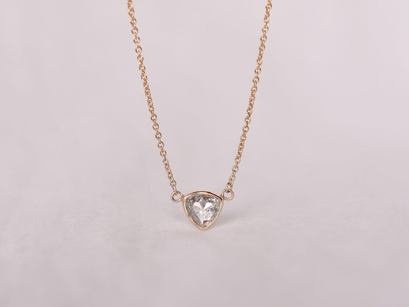 Stella Diamond Necklace Bezel Triangle
