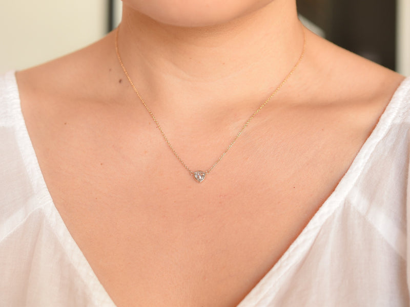 Stella Diamond Necklace Bezel Triangle