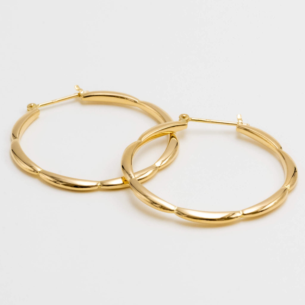 Ripple Earrings L Gold – lily & co.