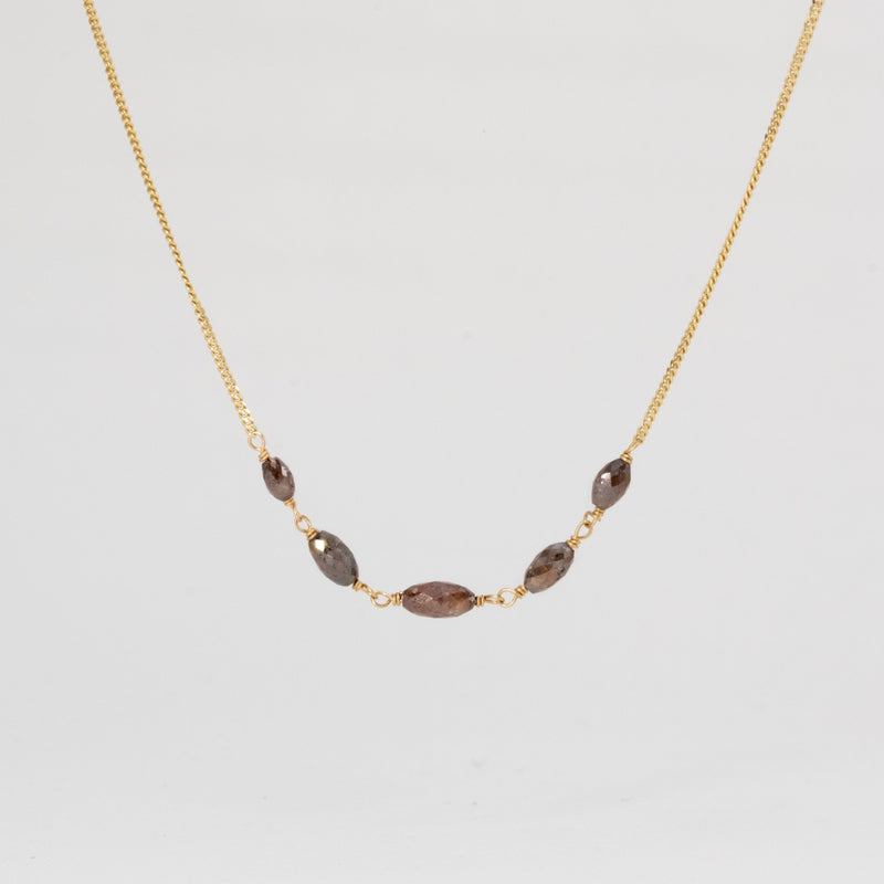 Chocolate diamonds necklace