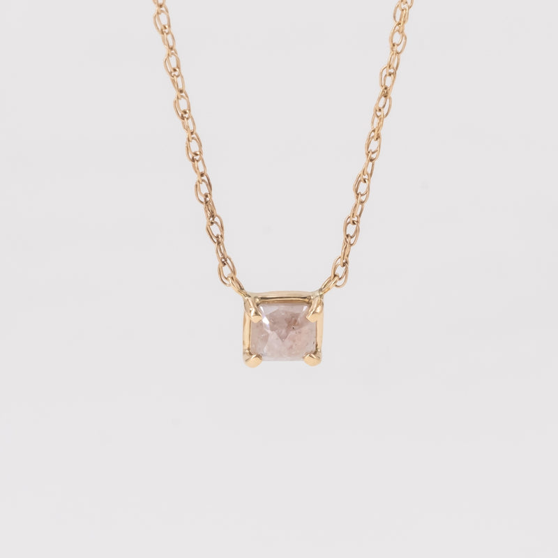 Pale Lavender Grey Diamond Necklace
