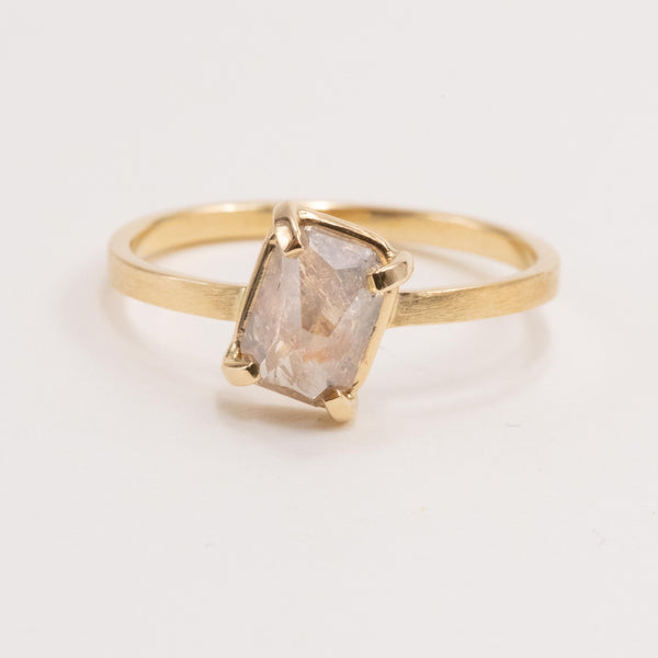 Natural Linen Square Diamond Ring