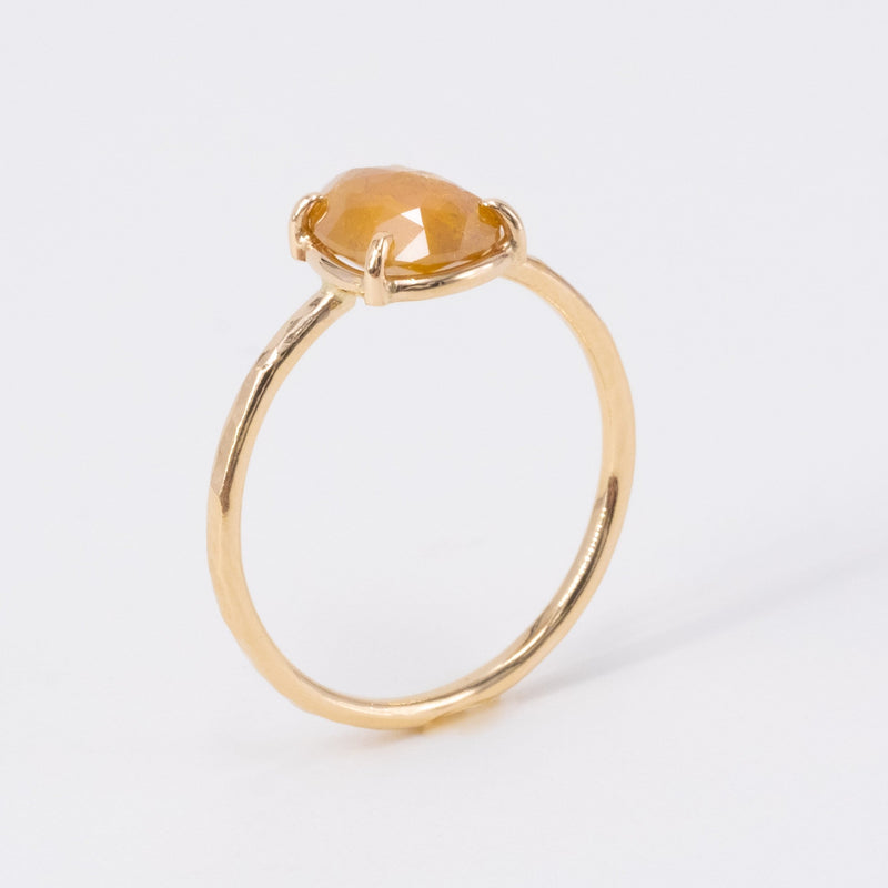 Poppy Orange Drop Diamond Ring