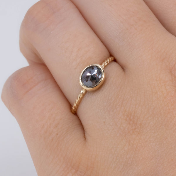 Noir Oval Diamond Ring