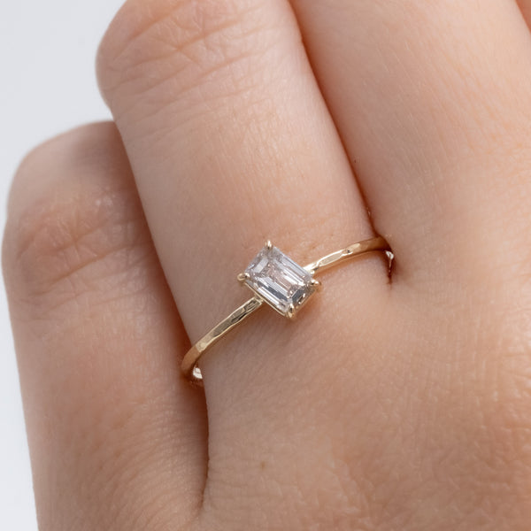 Petite Emerald Cut Diamond Ring