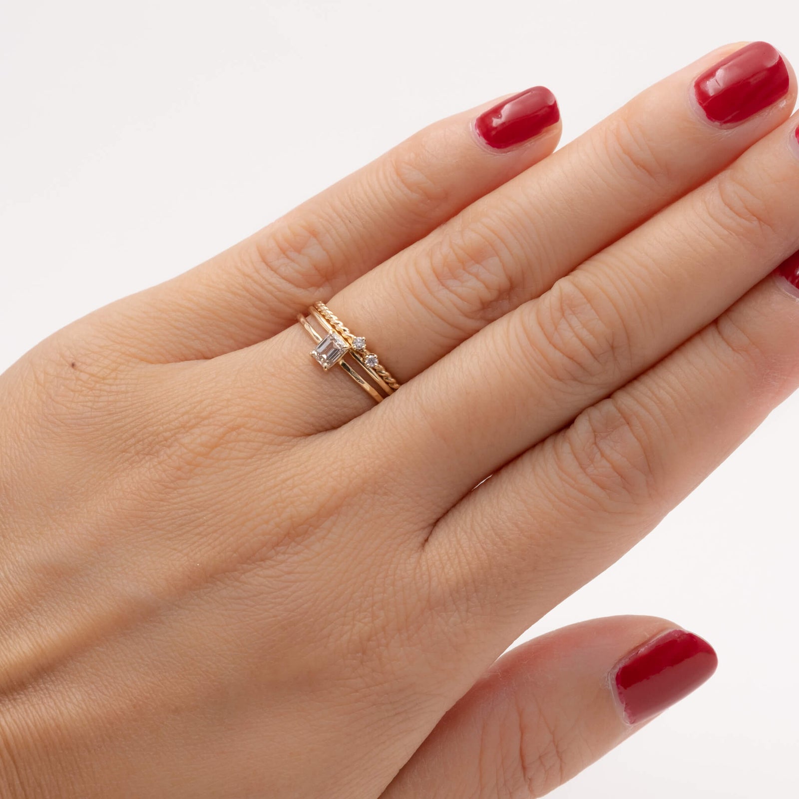 lily&co. K14YG 1粒 ダイヤリング Plain Round Ring Fine – lily & co.