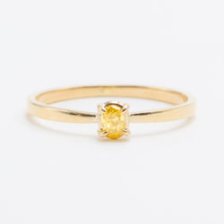 Yellow Butterfly Oval Diamond Ring