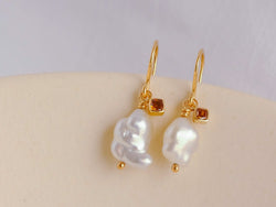 Little treasures charm earrings Red square