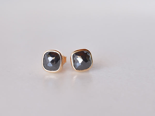Ombre Diamond Earrings Charcoal Grey