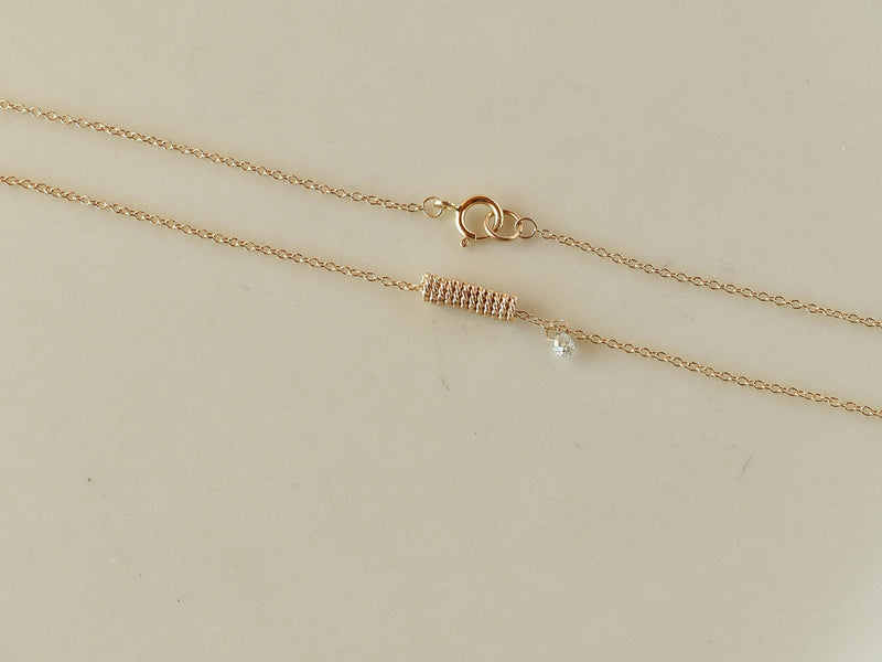 Baby Spiral Necklace with Diamond